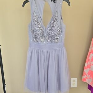 As U Wish Silver Cocktail Dress, Size 3